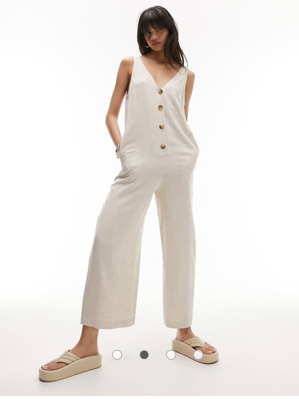 NWT Topshop linen jumpsuit